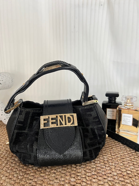 Fendi - Peekaboo Mini - Velvet - Black - (mini)
