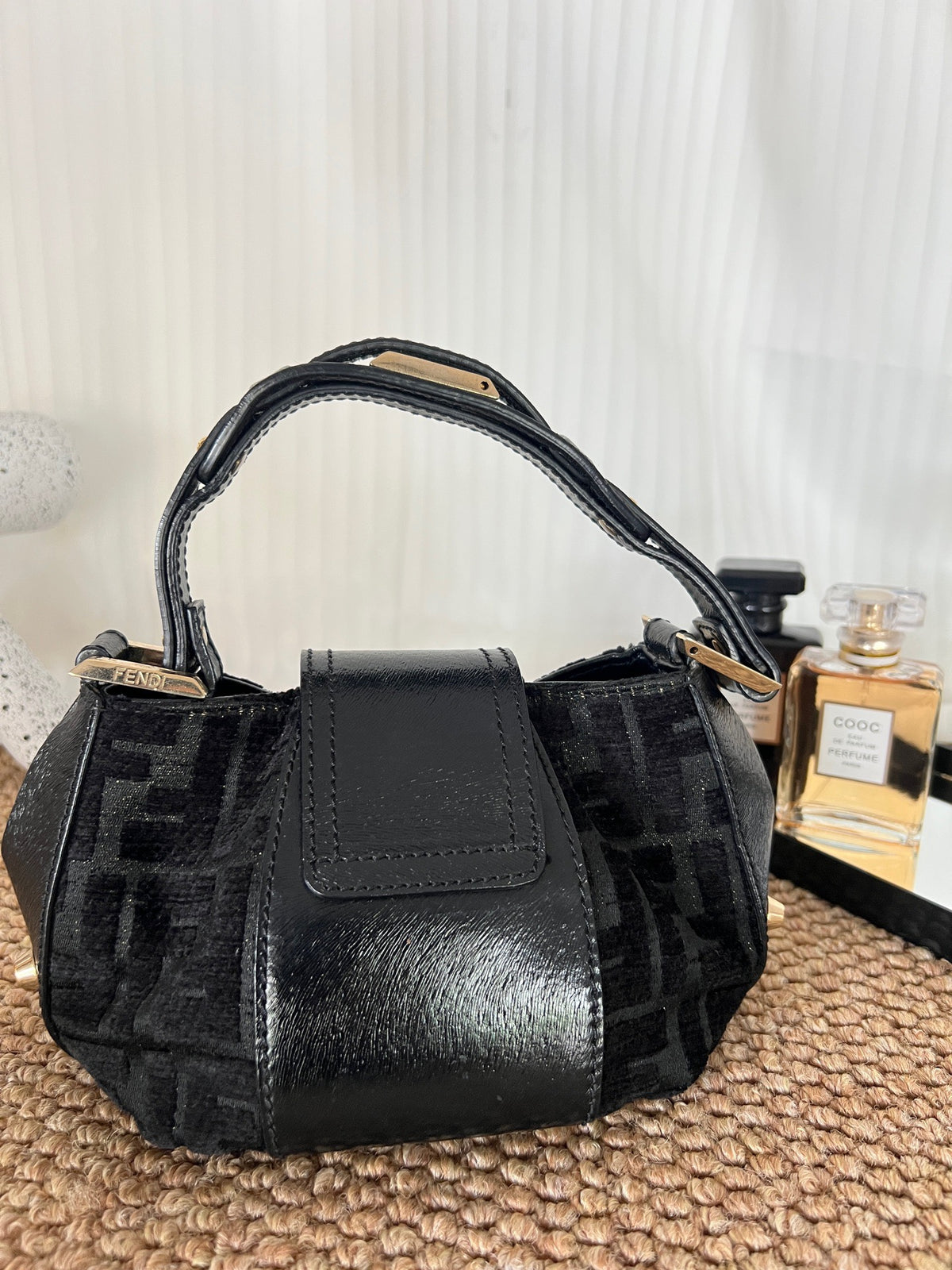 Fendi - Peekaboo Mini - Velvet - Black - (mini)