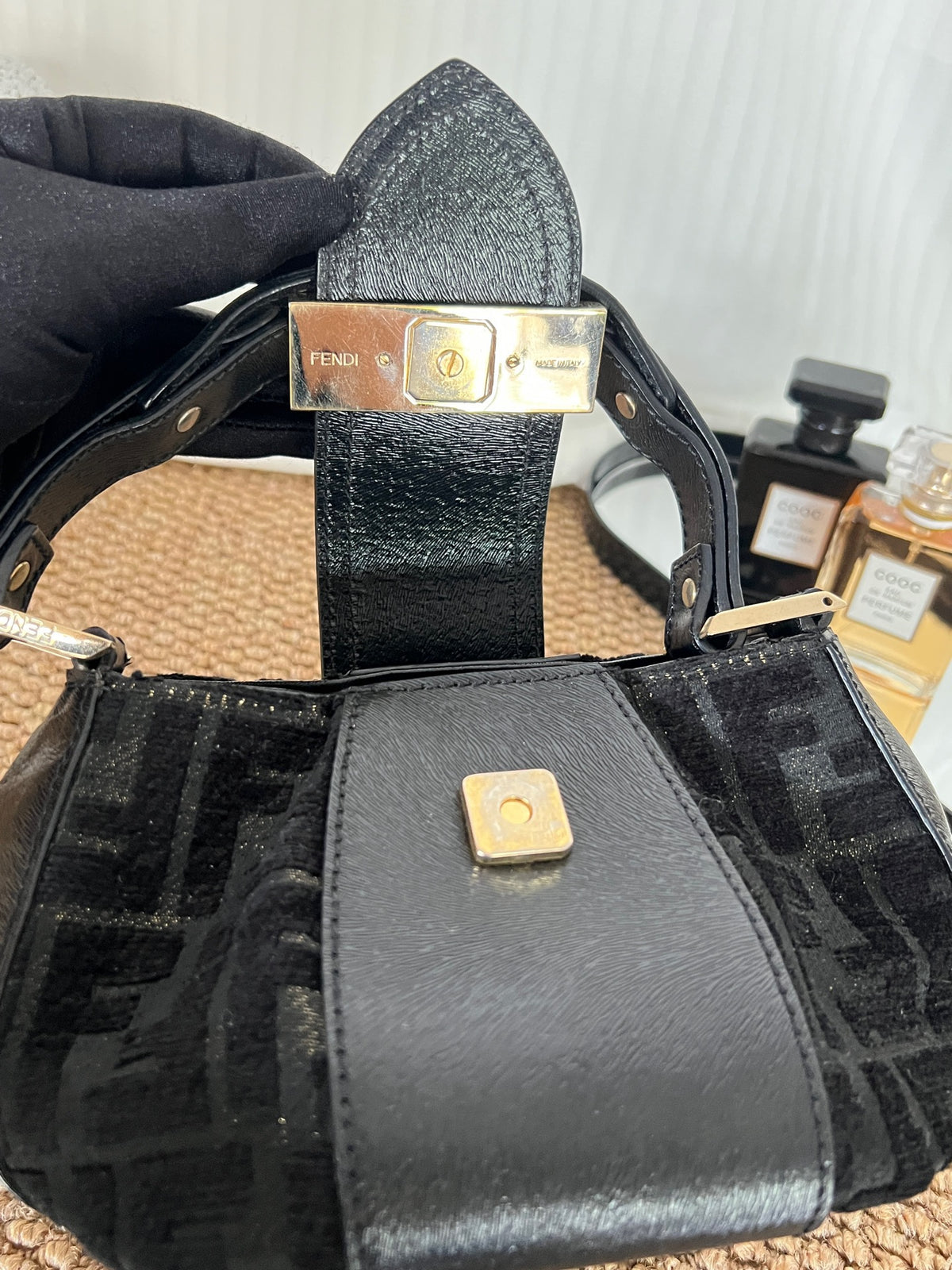 Fendi - Peekaboo Mini - Velvet - Black - (mini)