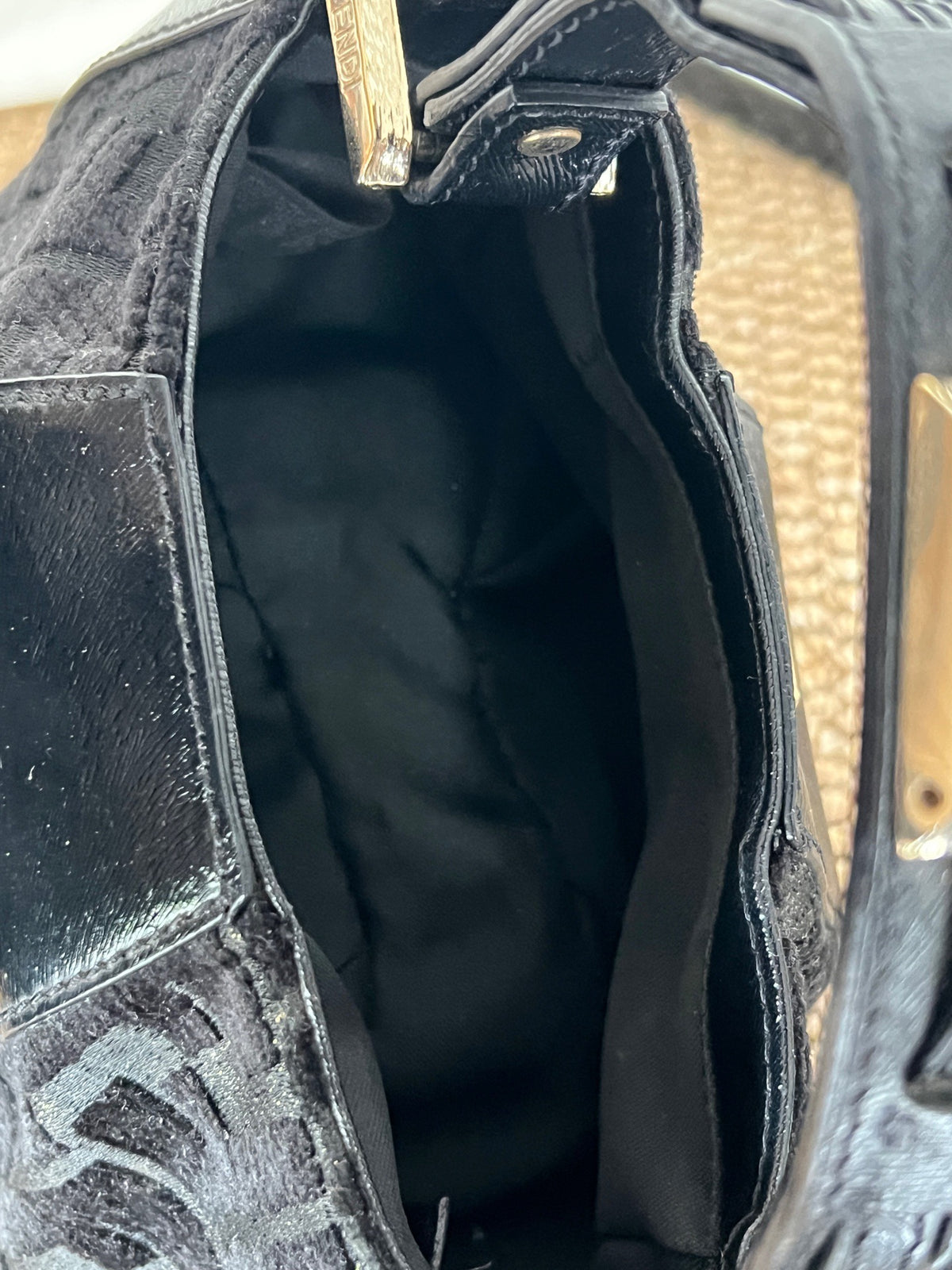 Fendi - Peekaboo Mini - Velvet - Black - (mini)