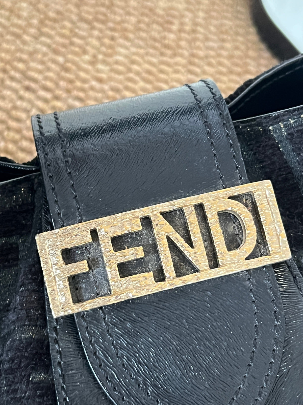 Fendi - Peekaboo Mini - Velvet - Black - (mini)