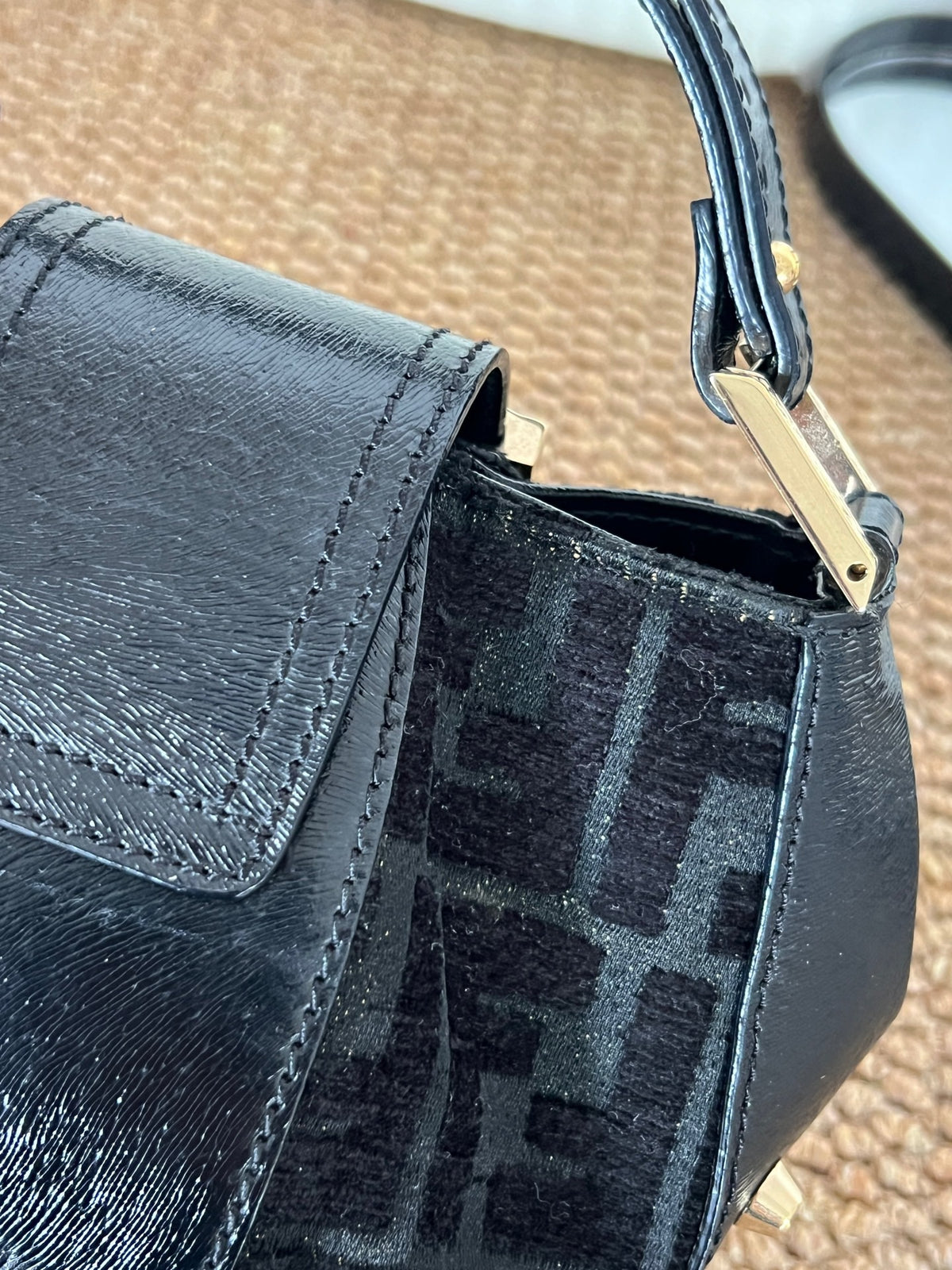 Fendi - Peekaboo Mini - Velvet - Black - (mini)