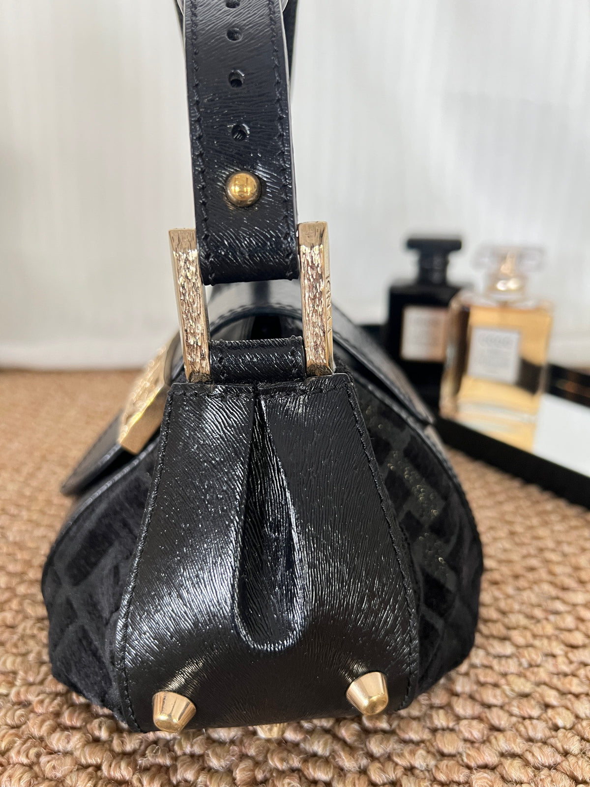 Fendi - Peekaboo Mini - Velvet - Black - (mini)
