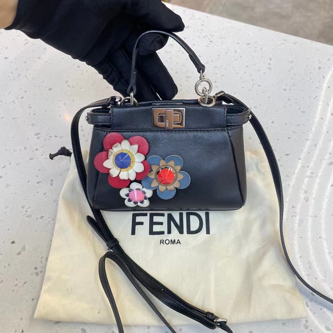 Fendi - Peekaboo Nano - Leather - Black - (mini)