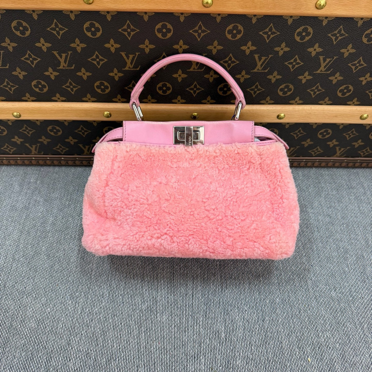 Fendi - Peekaboo Small - Fur - Shearling - Pink - (small)