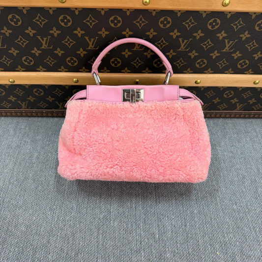 Fendi - Peekaboo Small - Fur - Shearling - Pink - (small)
