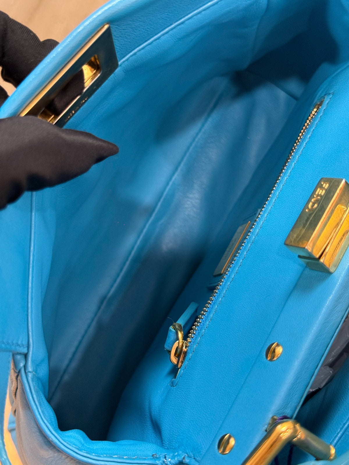 Fendi - Peekaboo Small - Leather - Blue - (small)