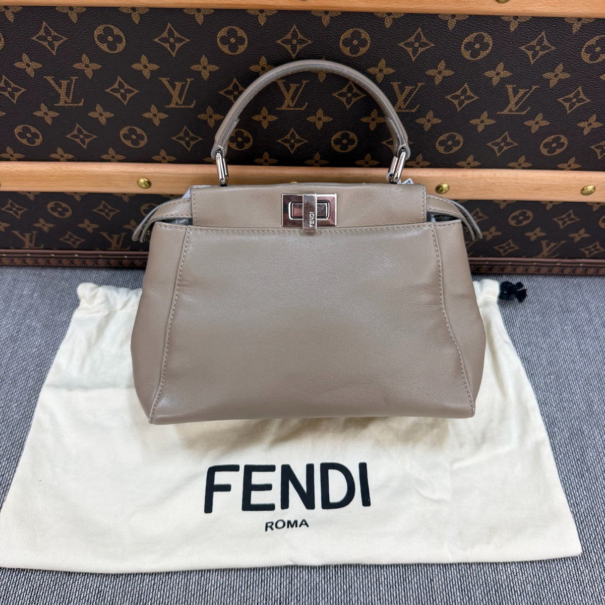 Fendi - Peekaboo Small - Leather - Grey - (small)