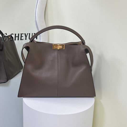 Fendi - Peekaboo X-Lite Large - Leather - Brown - (large)