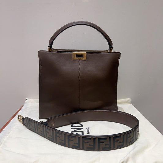 Fendi - Peekaboo X-Lite Medium - Leather - Brown - (Medium)