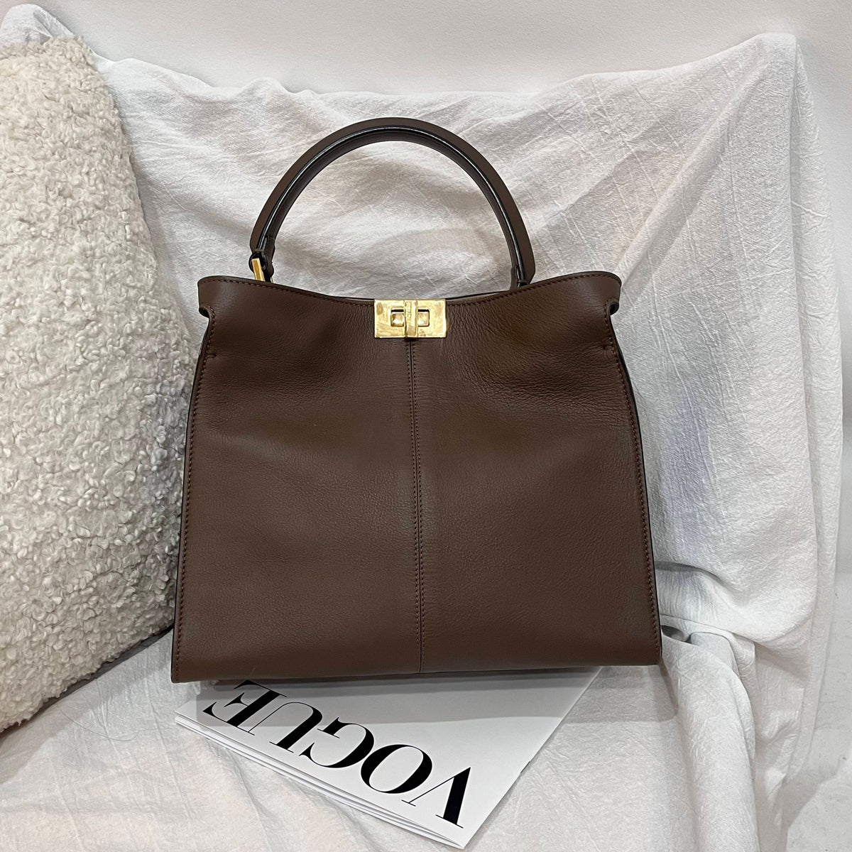 Fendi - Peekaboo X-Lite Medium - Leather - Brown - (medium)