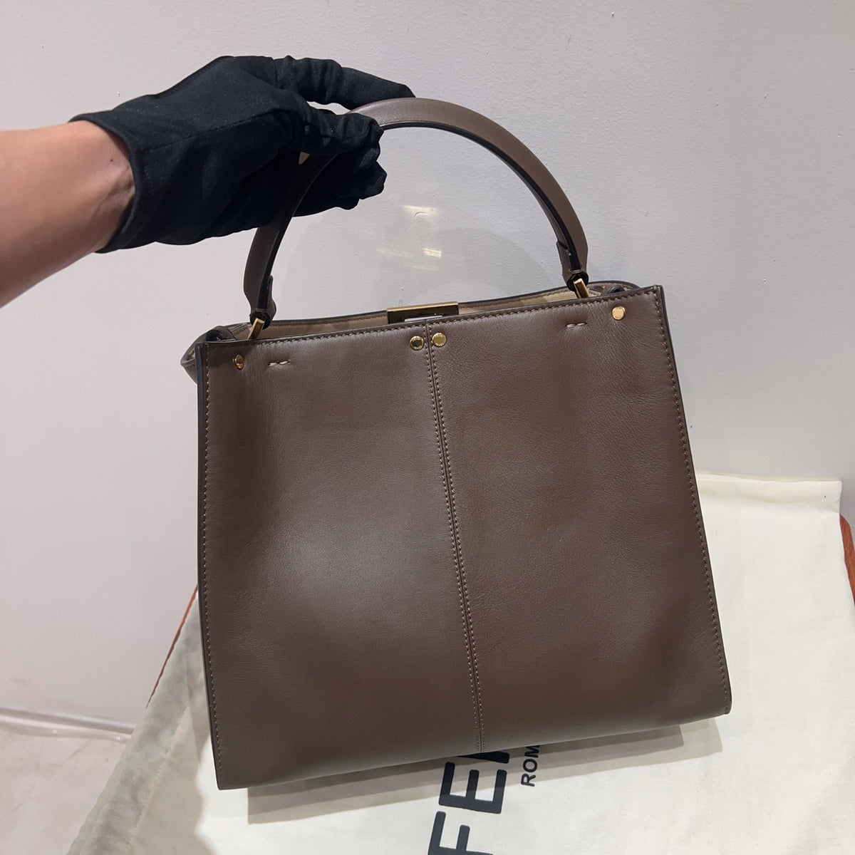 Fendi - Peekaboo X-Lite Medium - Leather - Brown - (Medium)