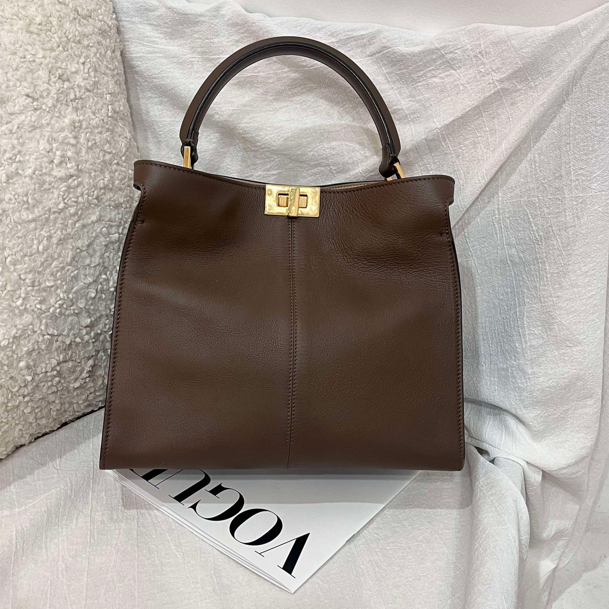 Fendi - Peekaboo X-Lite Medium - Leather - Brown - (medium)
