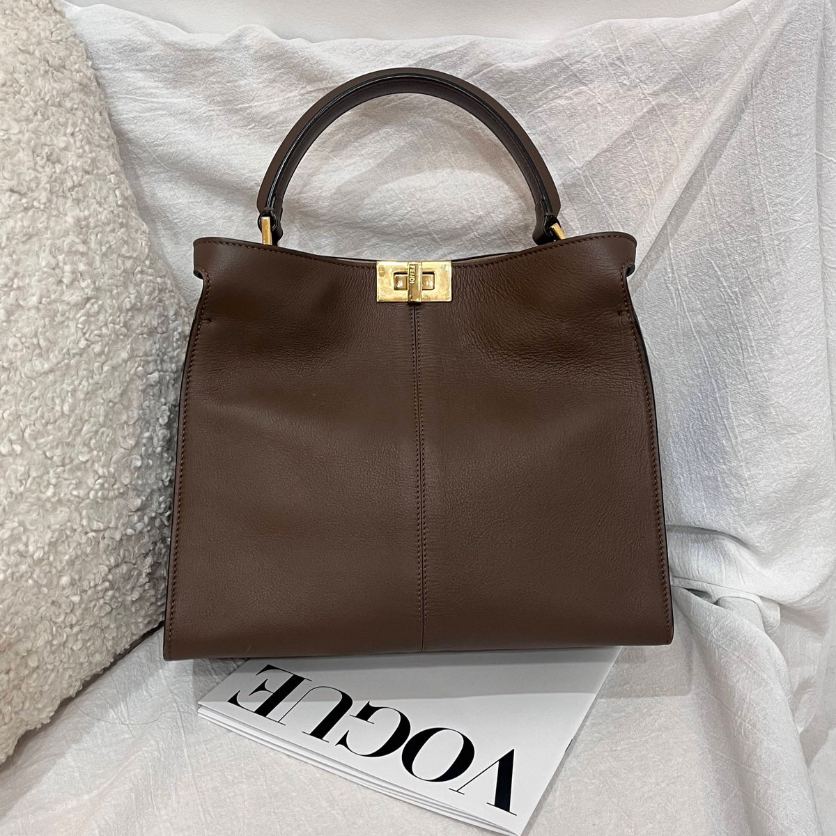 Fendi - Peekaboo X-Lite Medium - Leather - Brown - (medium)