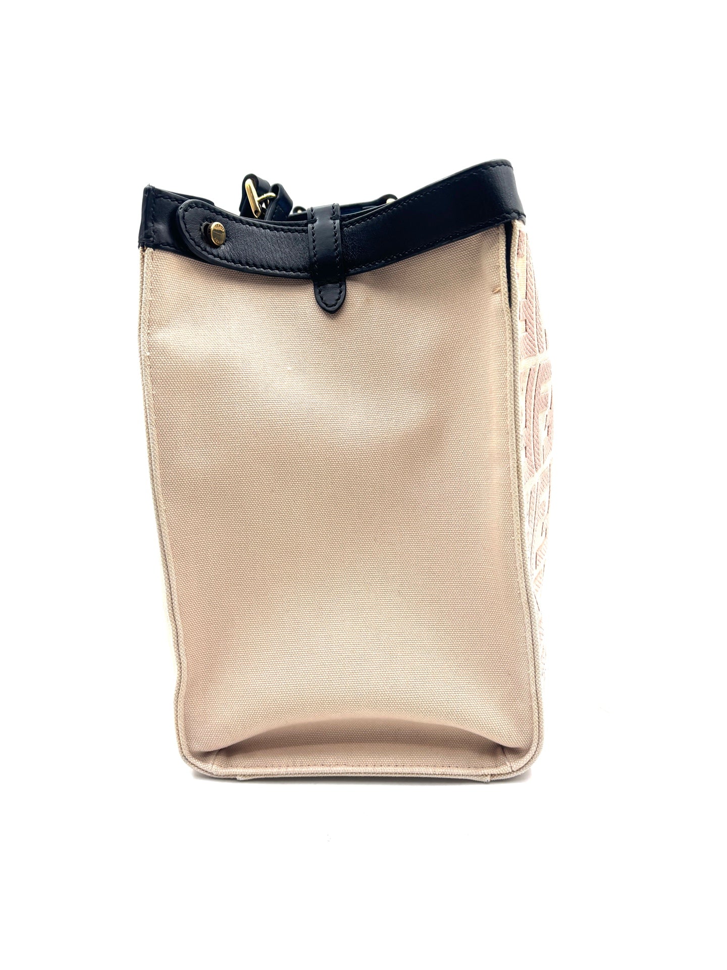 Fendi - Peekaboo X-Tote - Canvas with Leather trim - Beige and Pink with Black accents - (Medium)