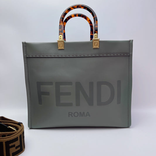Fendi - Run Away Tote - Calfskin - Grey - (Large)