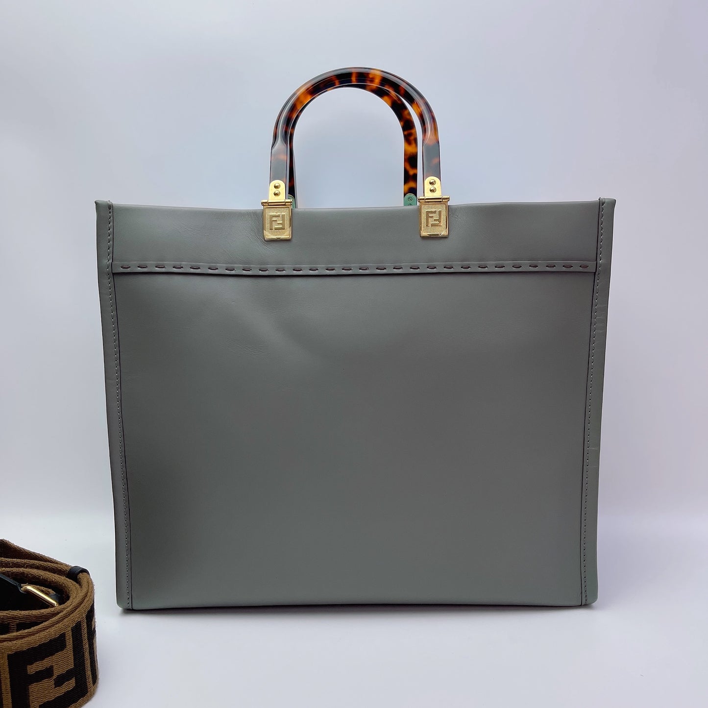 Fendi - Run Away Tote - Calfskin - Grey - (Large)