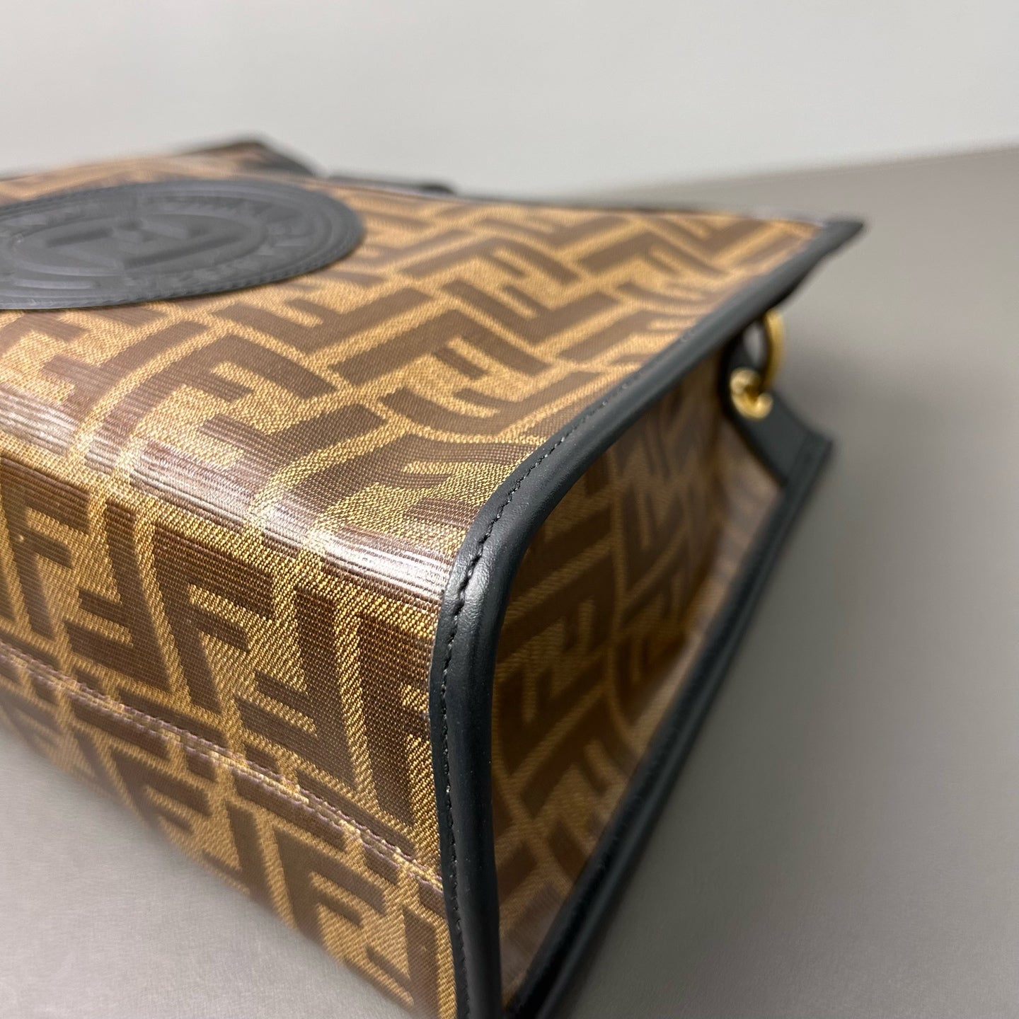 Fendi - Runaway FF Monogram Circular Handle Bag - PVC and Leather - Brown - (medium)