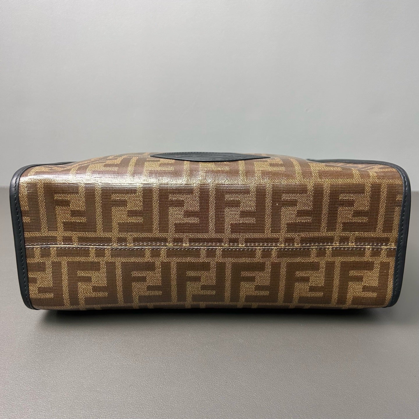 Fendi - Runaway FF Monogram Circular Handle Bag - PVC and Leather - Brown - (medium)