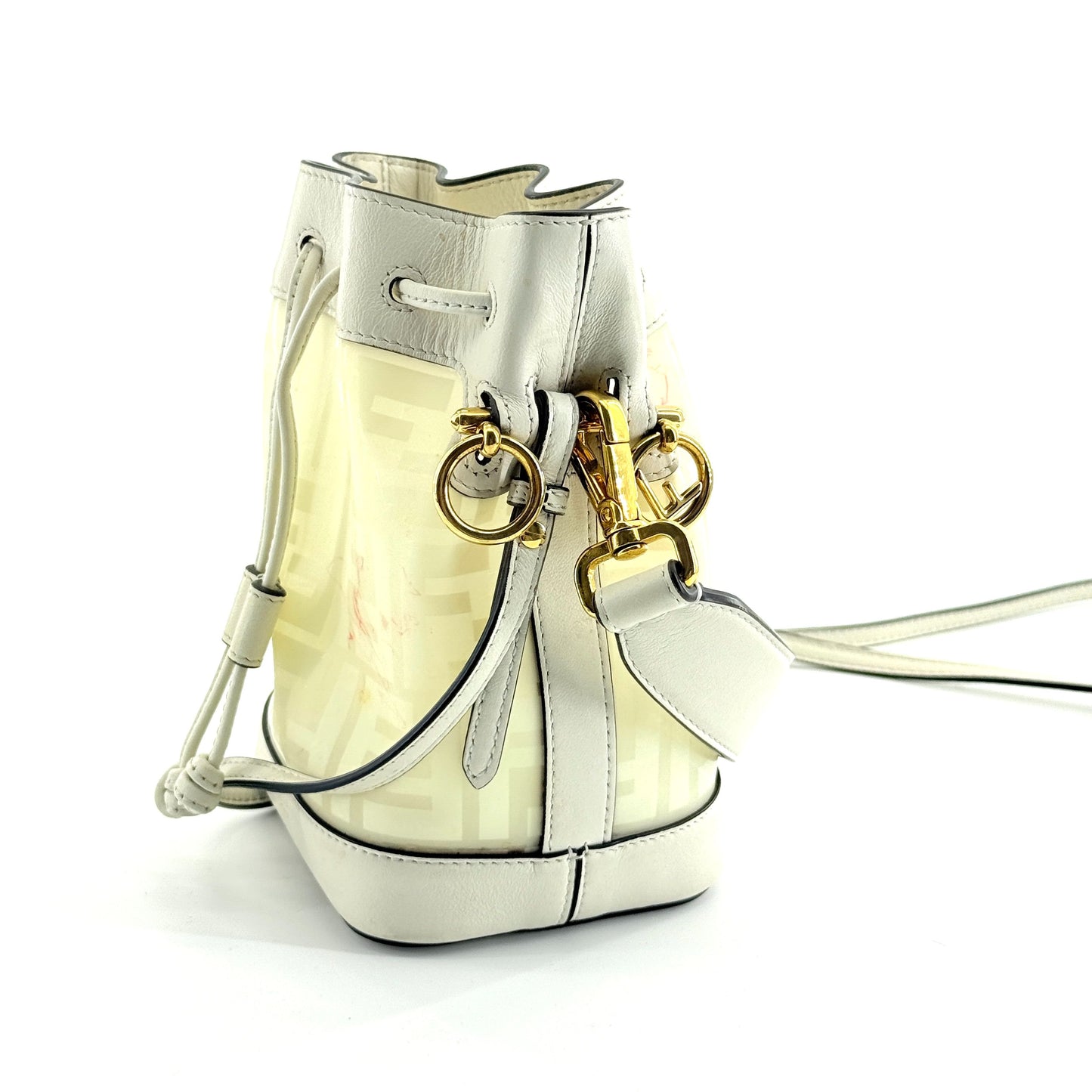 Fendi - Small Bucket Bag - PVC and Leather - White - (mini)