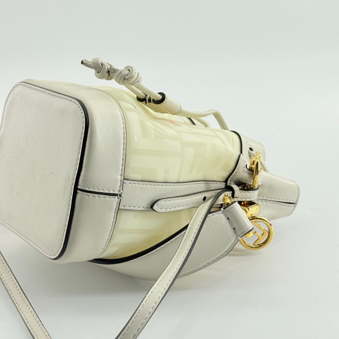 Fendi - Small Bucket Bag - PVC and Leather - White - (mini)