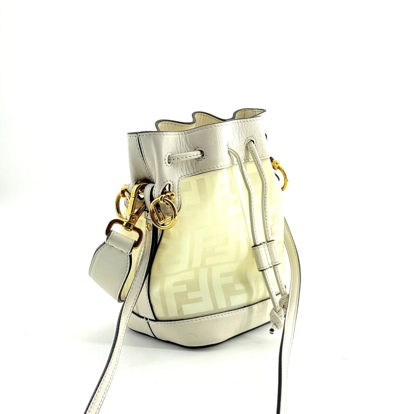 Fendi - Small Bucket Bag - PVC and Leather - White - (mini)