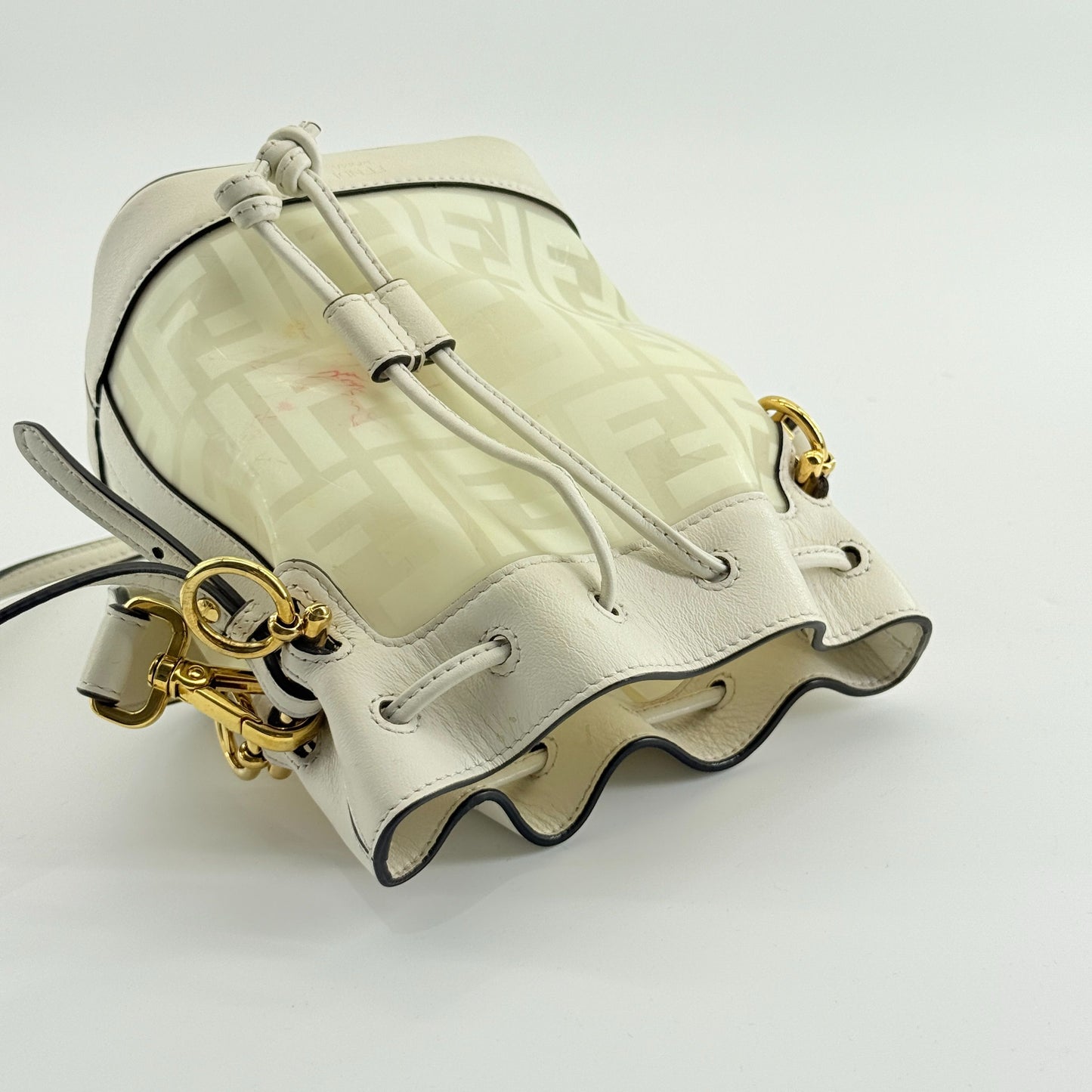 Fendi - Small Bucket Bag - PVC and Leather - White - (mini)