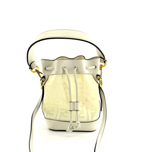 Fendi - Small Bucket Bag - PVC and Leather - White - (mini)