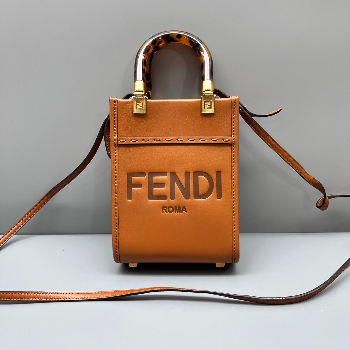 Fendi - Sunshine mini - Leather - Camel - (mini)