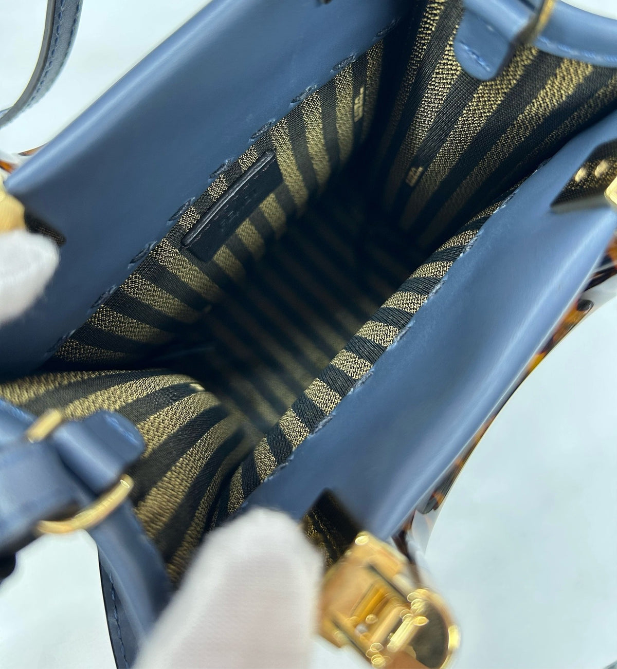 Fendi - Sunshine Shopper - Leather - Blue - (mini)