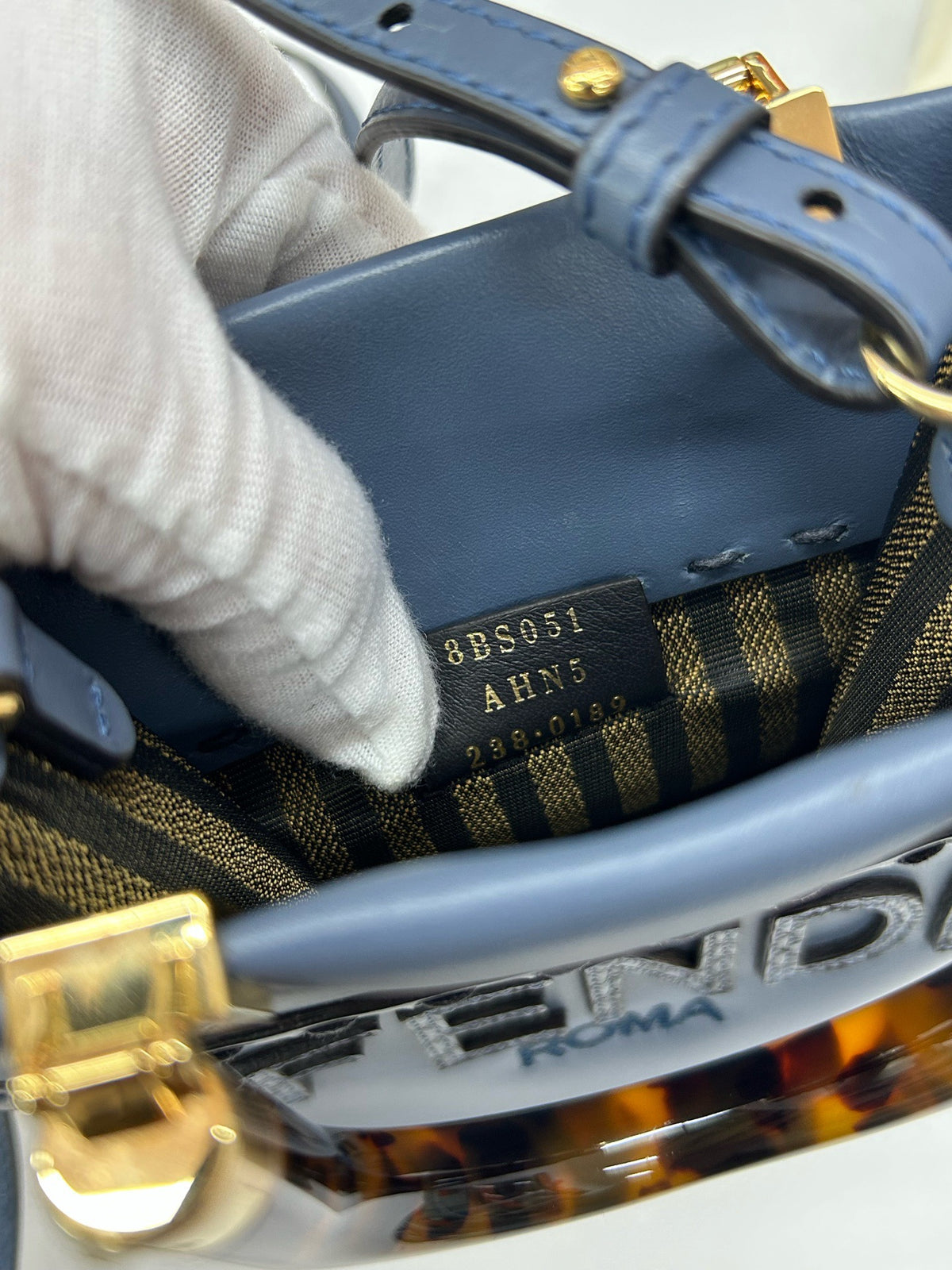 Fendi - Sunshine Shopper - Leather - Blue - (mini)