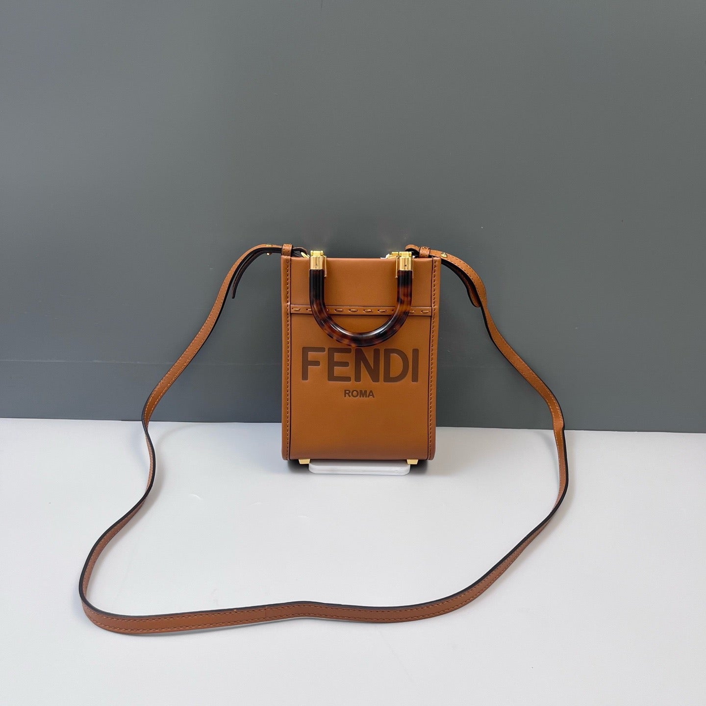 Fendi - Sunshine Shopper - Leather - Brown - (mini)