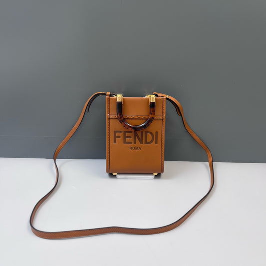 Fendi - Sunshine Shopper - Leather - Brown - (mini)