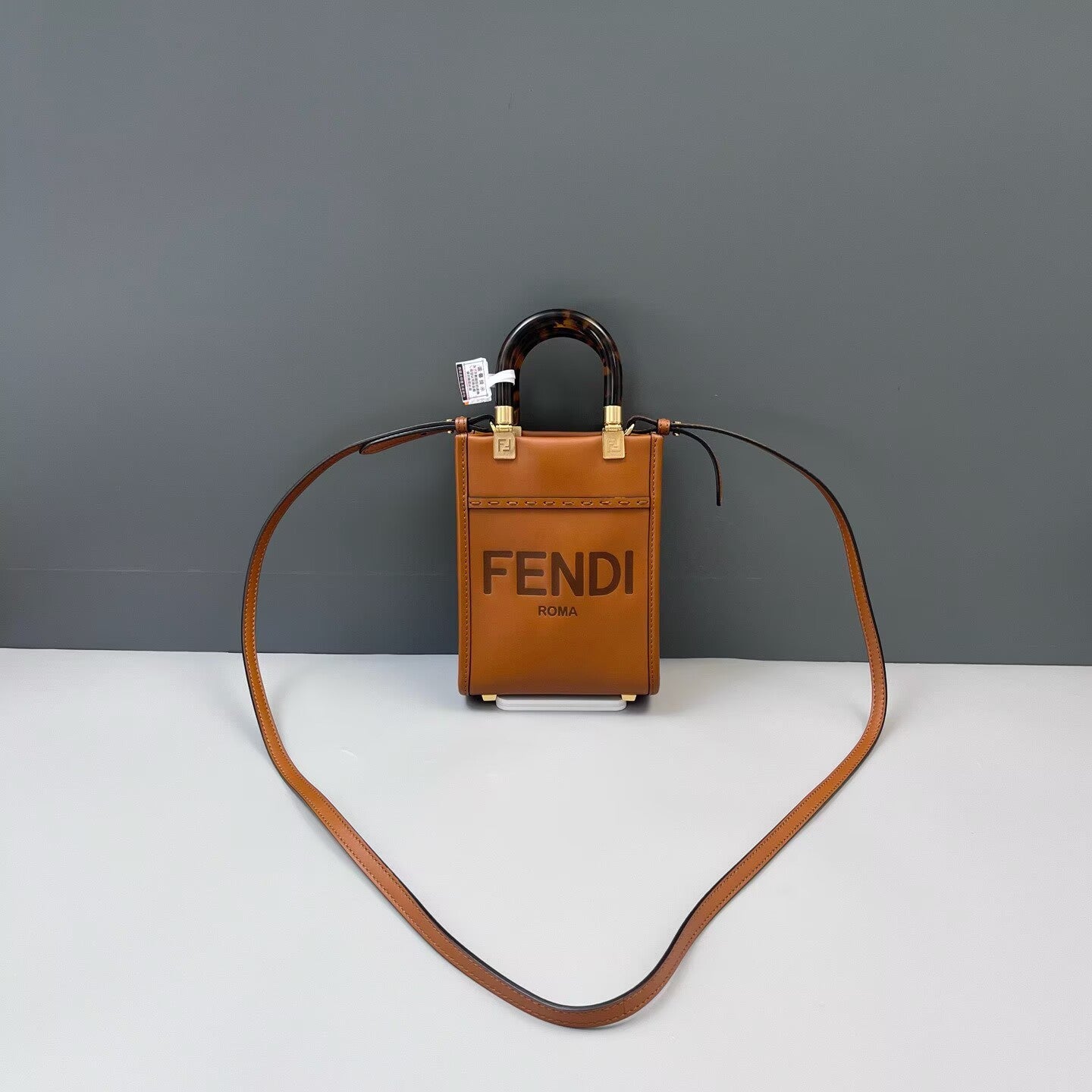 Fendi - Sunshine Shopper Mini - Leather - Brown - (Mini)