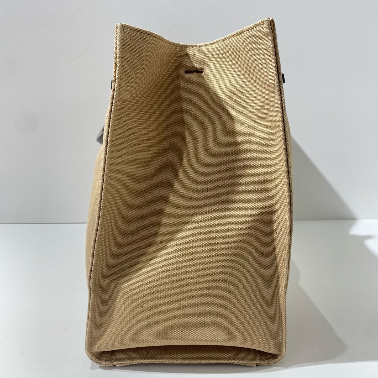 Fendi - Sunshine Tote Bag - Canvas and wood - Beige with Dark Brown Accents - (medium)