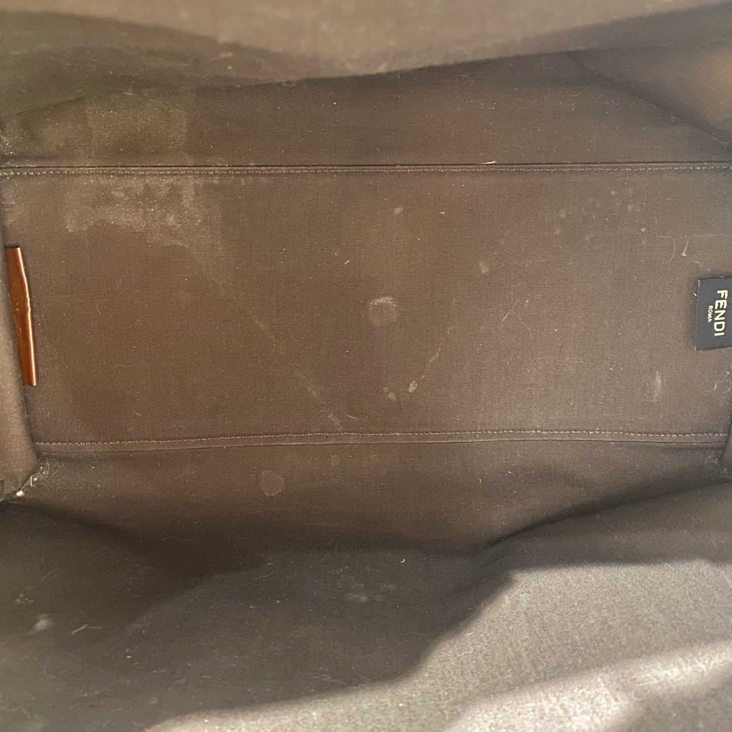 Fendi - Sunshine Tote Bag - Canvas and wood - Beige with Dark Brown Accents - (medium)