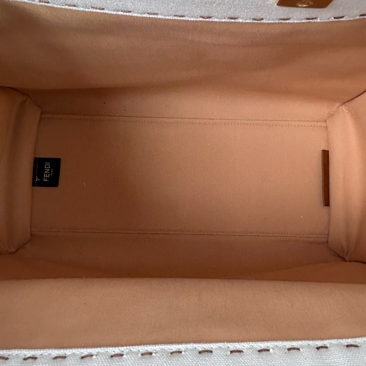 Fendi - Sunshine Tote Bag - Canvas, Wood, Leather - Beige - (large)