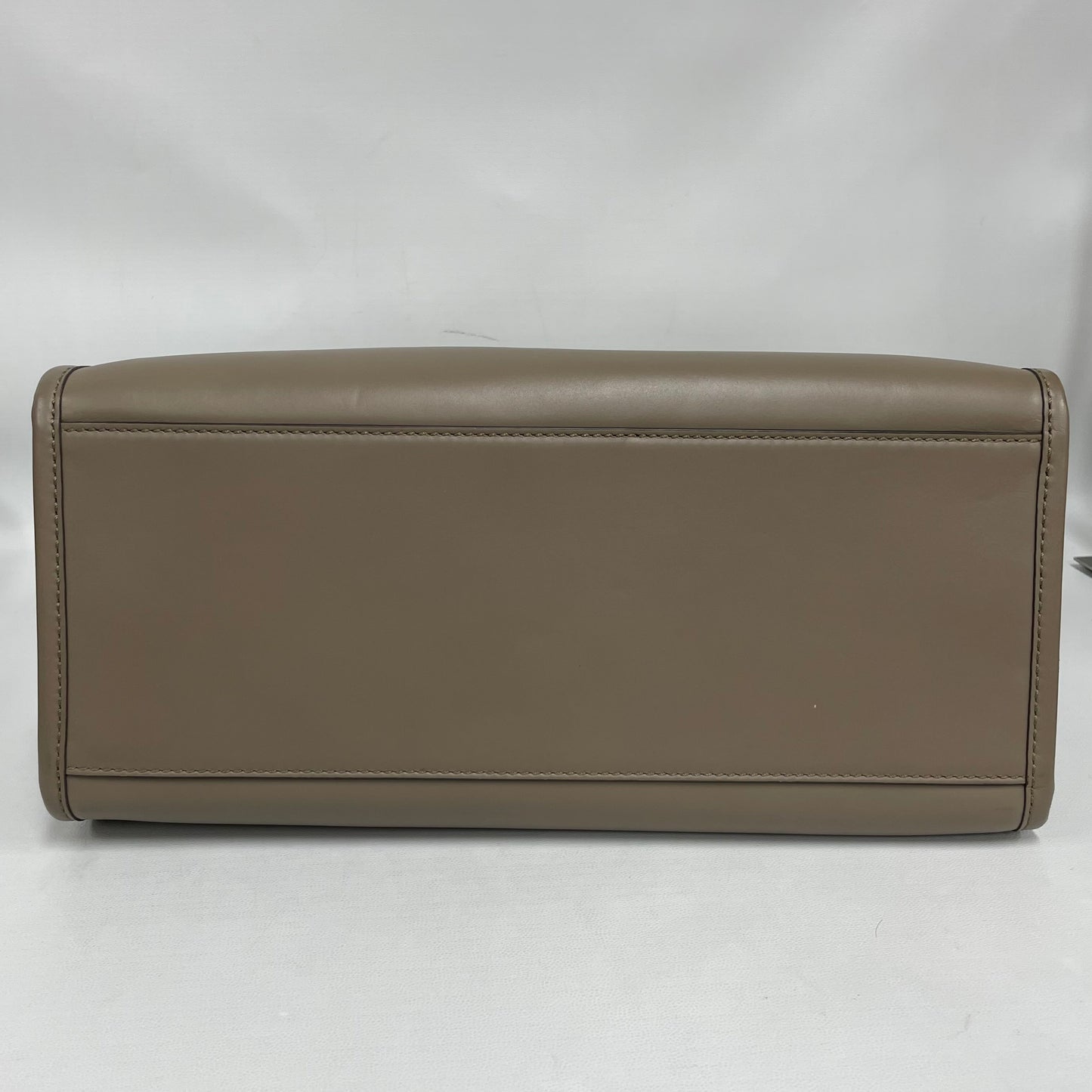 Fendi - Tote - Leather with exotic python detailing and resin handles - Beige with brown tortoise-shell handles - (Medium)