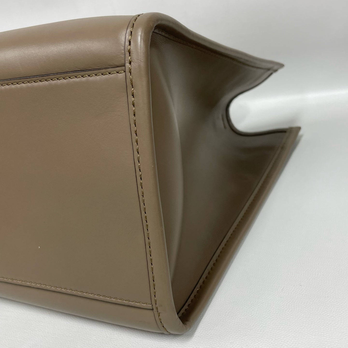 Fendi - Tote - Leather with exotic python detailing and resin handles - Beige with brown tortoise-shell handles - (Medium)