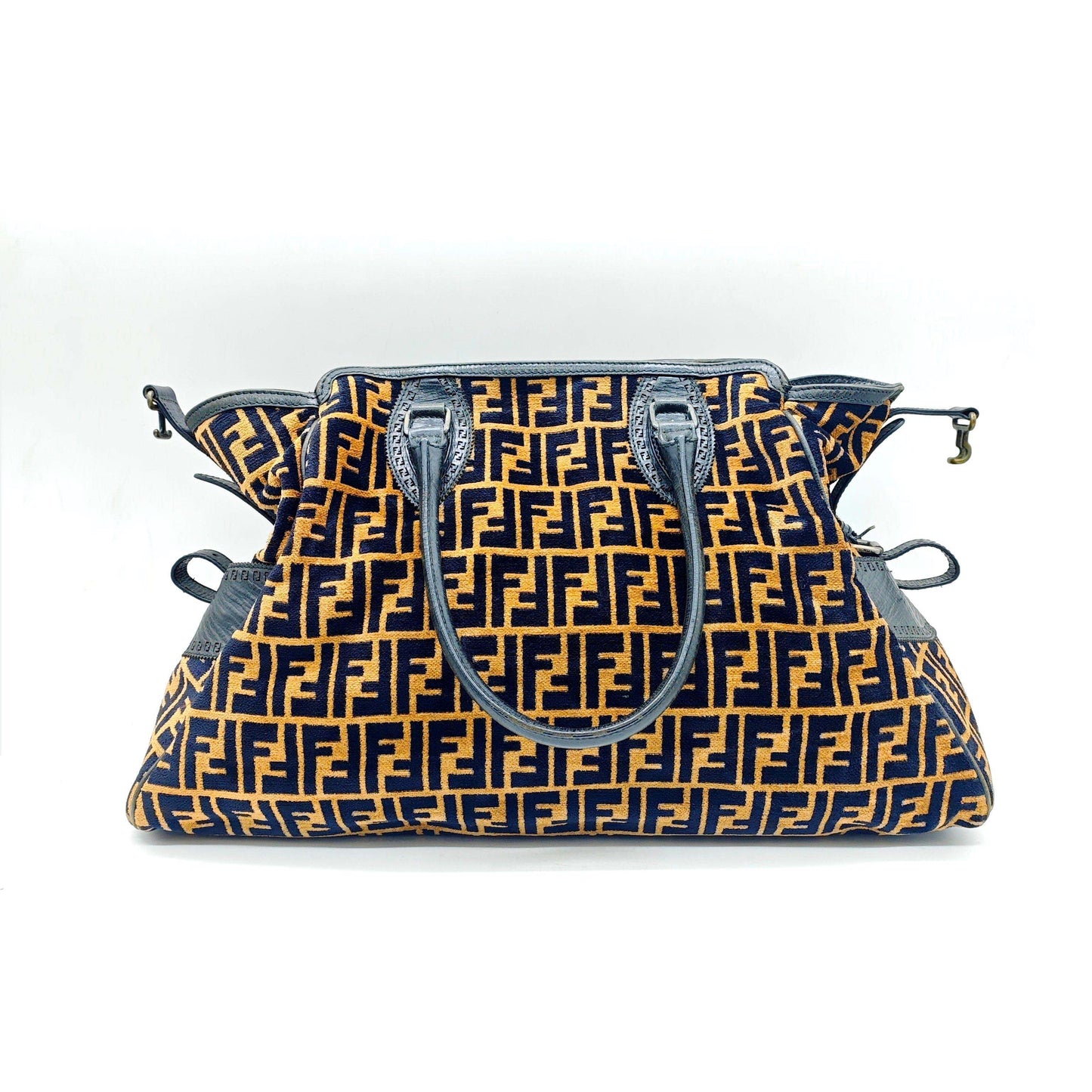 Fendi - Zucca Flocked 'Big Bag' Travel Tote - Flocked velvet and Leather - Brown and Black - (Large)