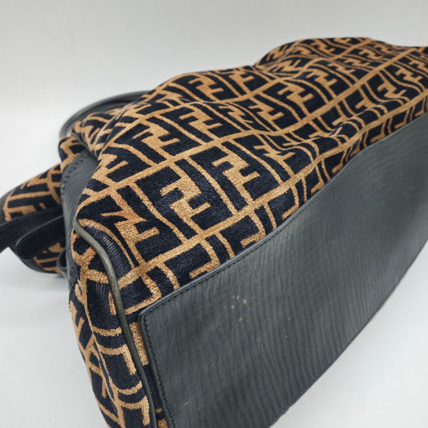 Fendi - Zucca Flocked 'Big Bag' Travel Tote - Flocked velvet and Leather - Brown and Black - (Large)