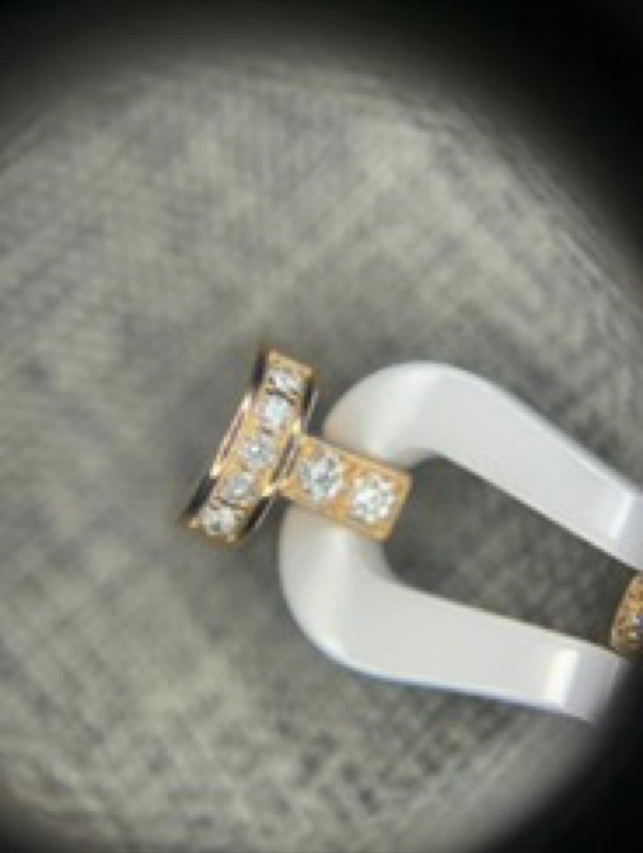 FRED - Force 10 Large - 18K rose gold, white ceramic, diamonds and braided cord. - Multicolour - (16)
