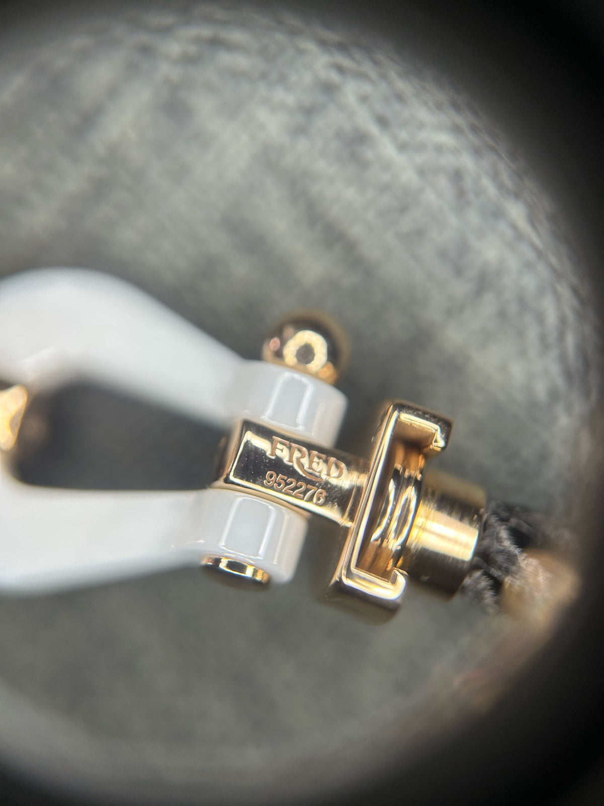 FRED - Force 10 Large - 18K rose gold, white ceramic, diamonds and braided cord. - Multicolour - (16)