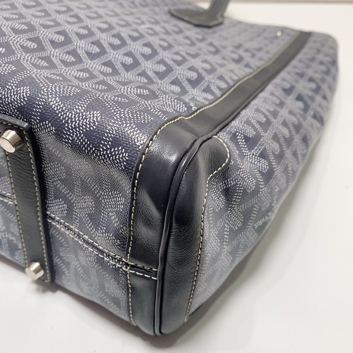 Goyard - Ambassade Tote Bag - Goyardine canvas with leather trim - Grey - (large)