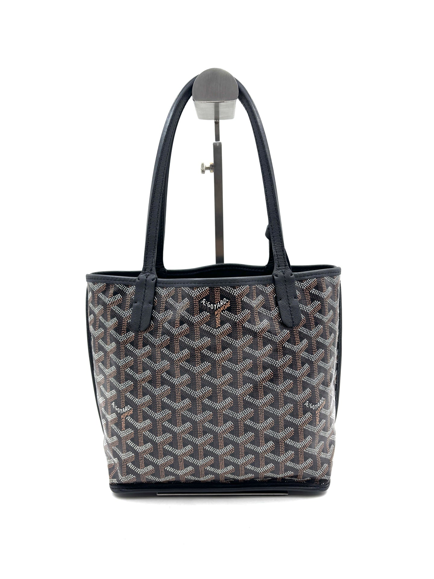 Goyard - Anjou - Goyardine canvas with cowhide leather trim - Black - (mini)