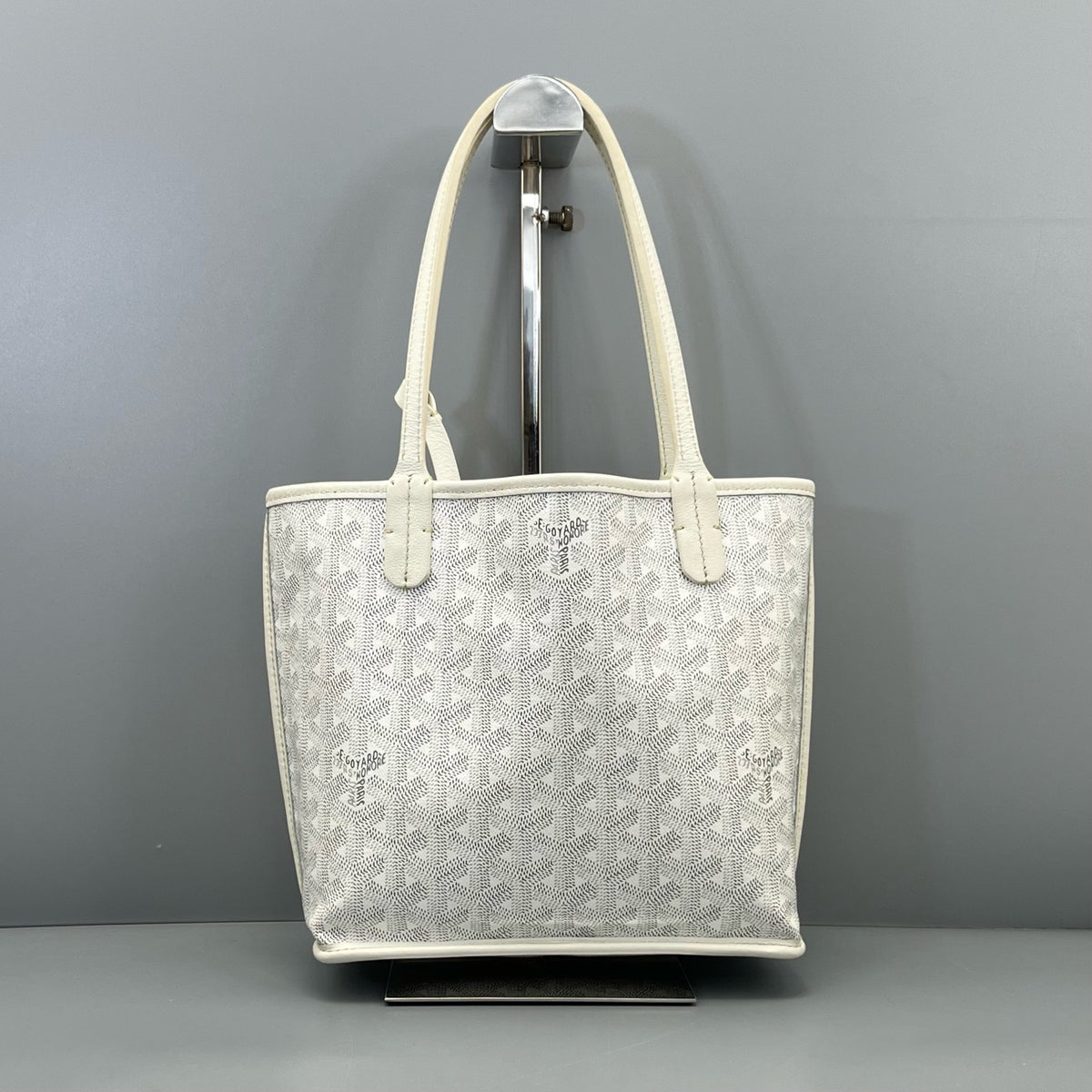 Goyard - Anjou Mini Tote with Pouch - Cloth - White - (mini)