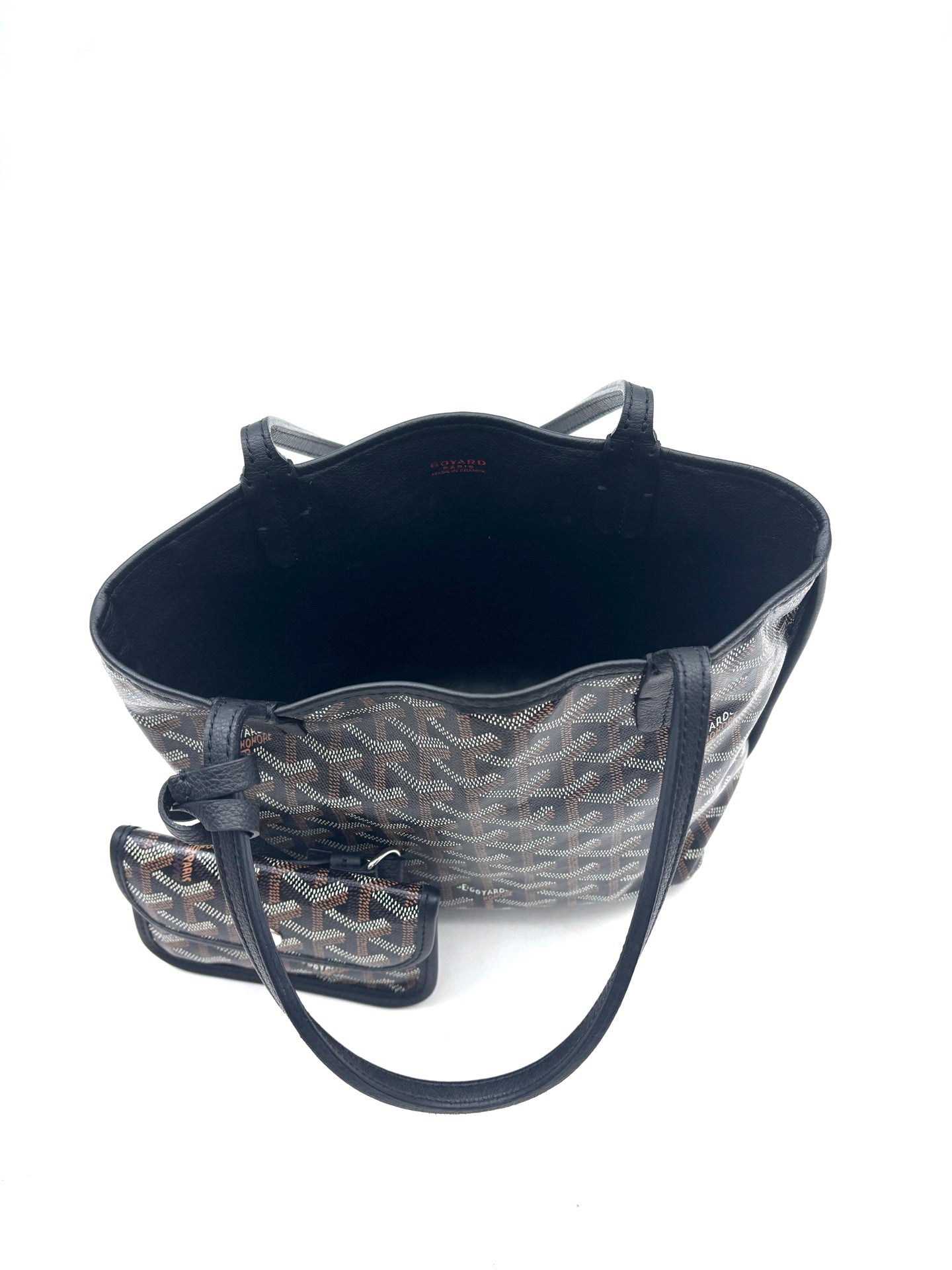 Goyard - Anjou Reversible Mini Tote Bag - Goyardine canvas and cowhide leather - Black - (mini)
