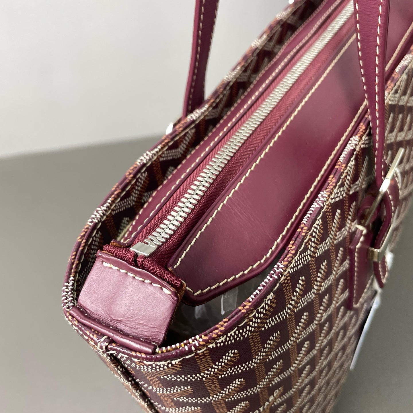 Goyard - Bella Tote - Cloth - Burgundy - (medium)