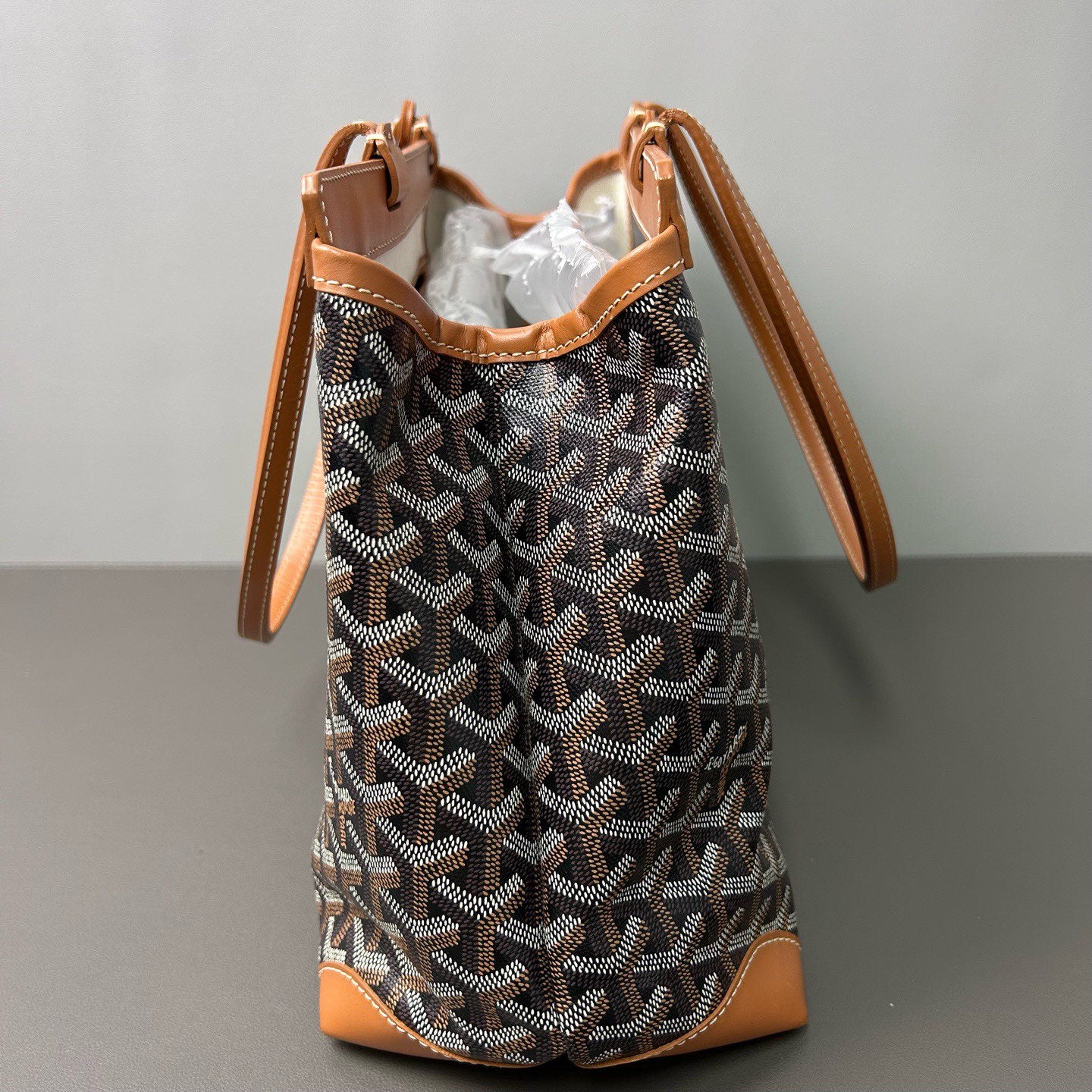 Goyard - Bellechasse - Goyardine Canvas with Leather Trim - Brown - (Medium)