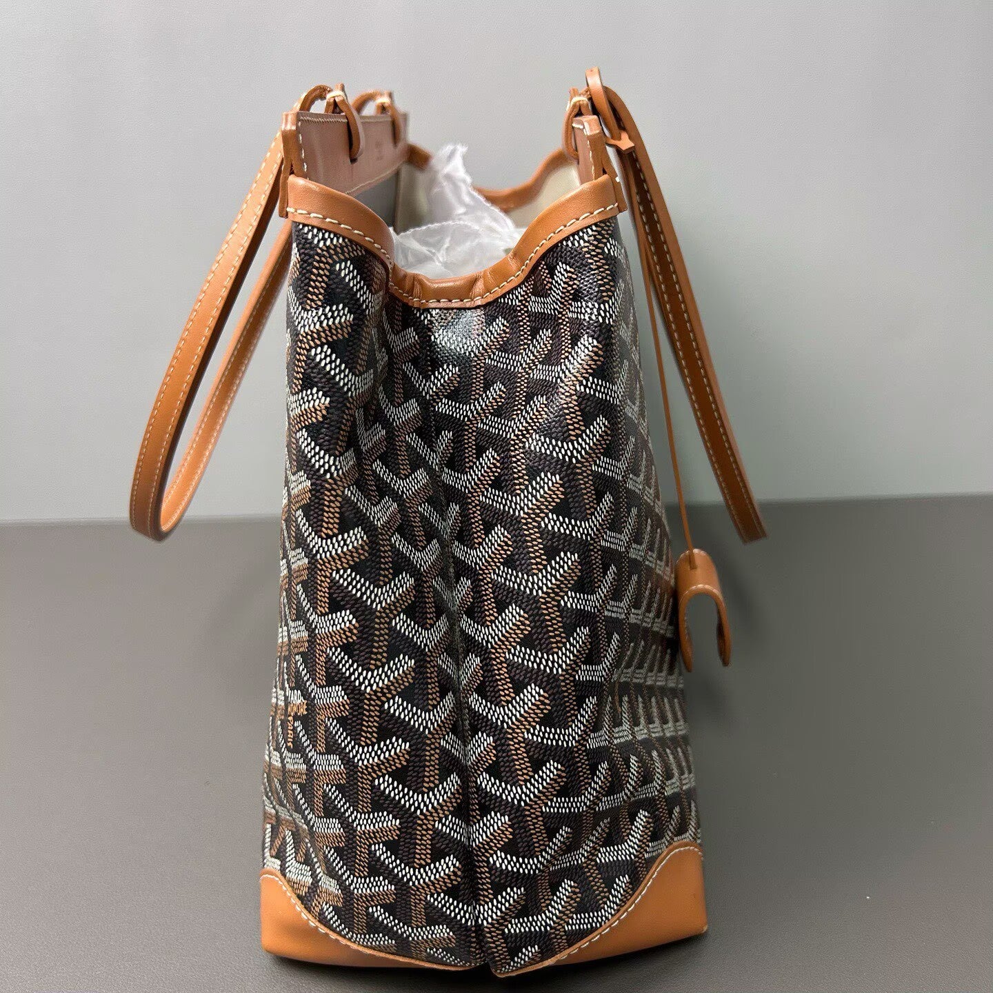 Goyard - Bellechasse - Goyardine Canvas with Leather Trim - Brown - (Medium)